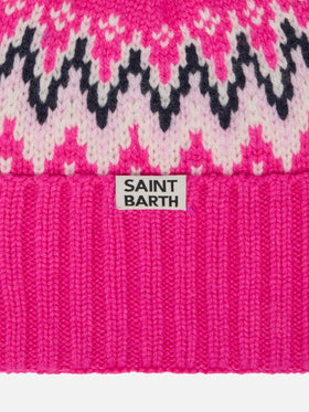 Berretto Wengen Nordic con pompon