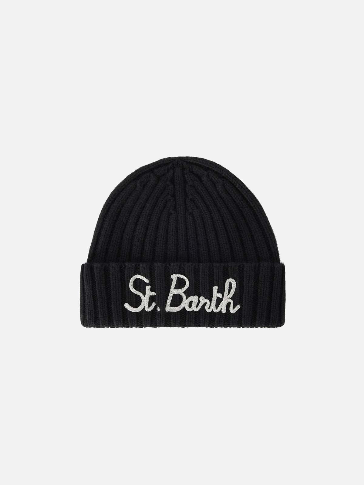 Bonnet Wengen noir avec logo brodé 