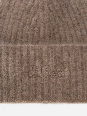 Kaki stretch alpaca hat Wengen
