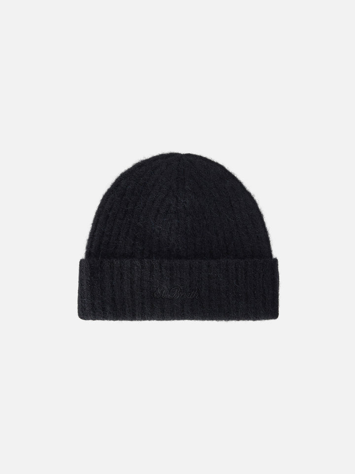 Berretto Wengen nero in misto alpaca