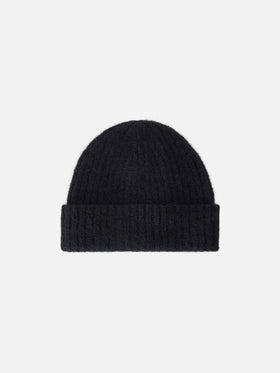 Berretto Wengen nero in misto alpaca