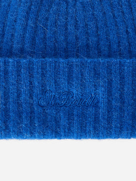 Royal blue Wengen alpaca blend beanie