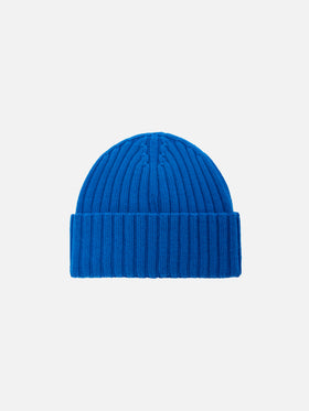 100% WOOL Wengen beanie in bluette