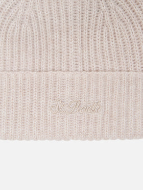 Beige Wengen cashmere beanie