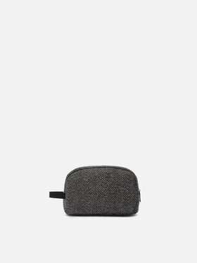 Westwood Vanity Case in herringbone wool blend