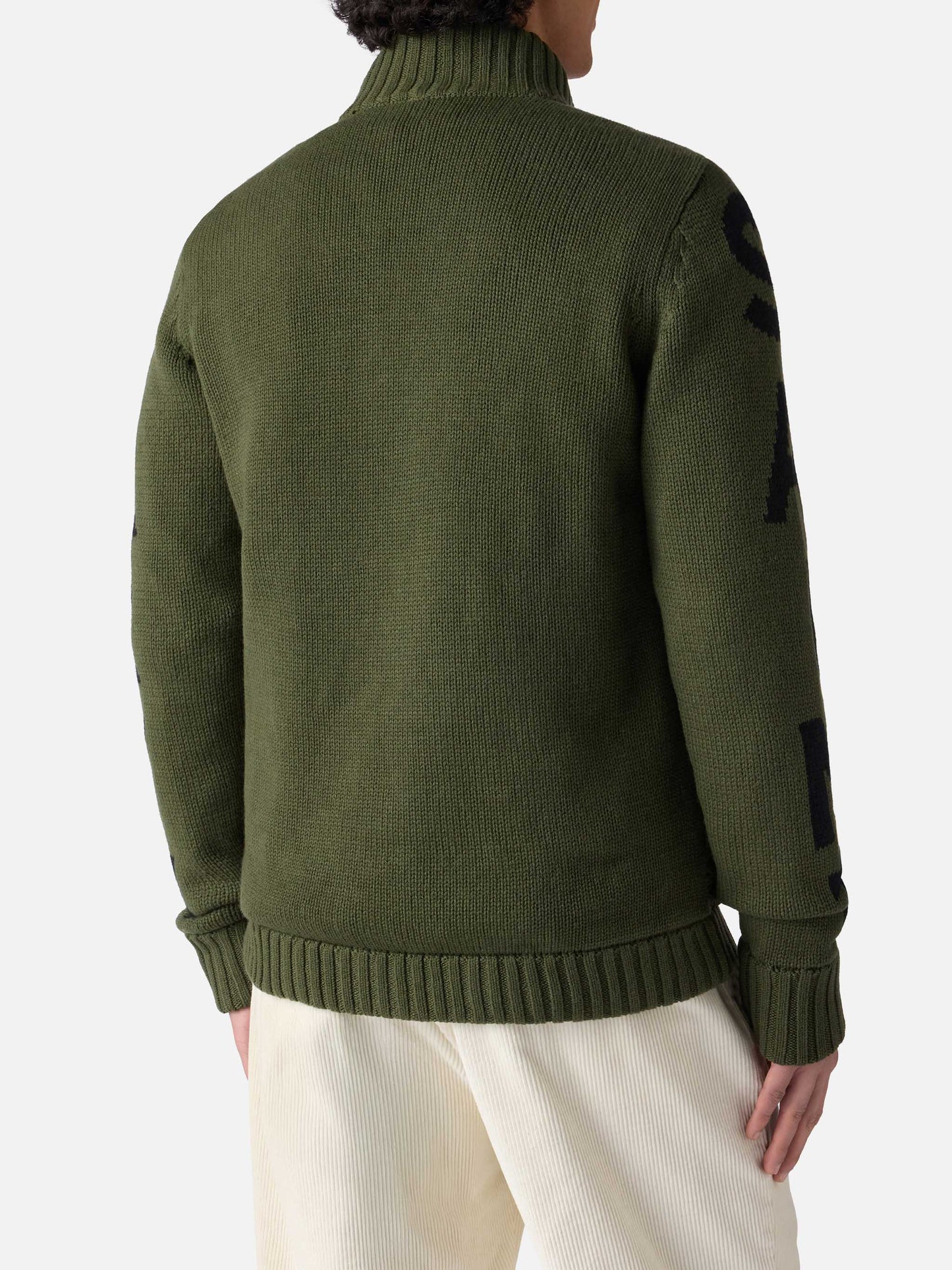 Herren wattierte Jacke in Militärgrün