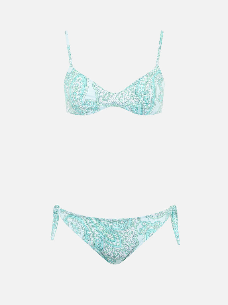 Damen-Bralette-Bikini mit Paisleymuster, May Yali