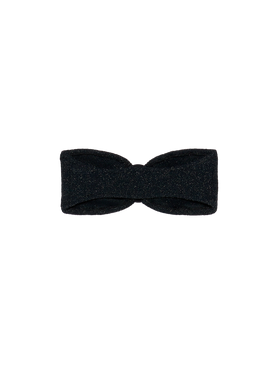 Yulia black lurex crinkle bandeau top