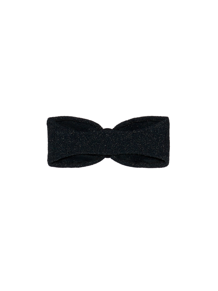 Yulia black lurex crinkle bandeau top - MC2 Saint Barth