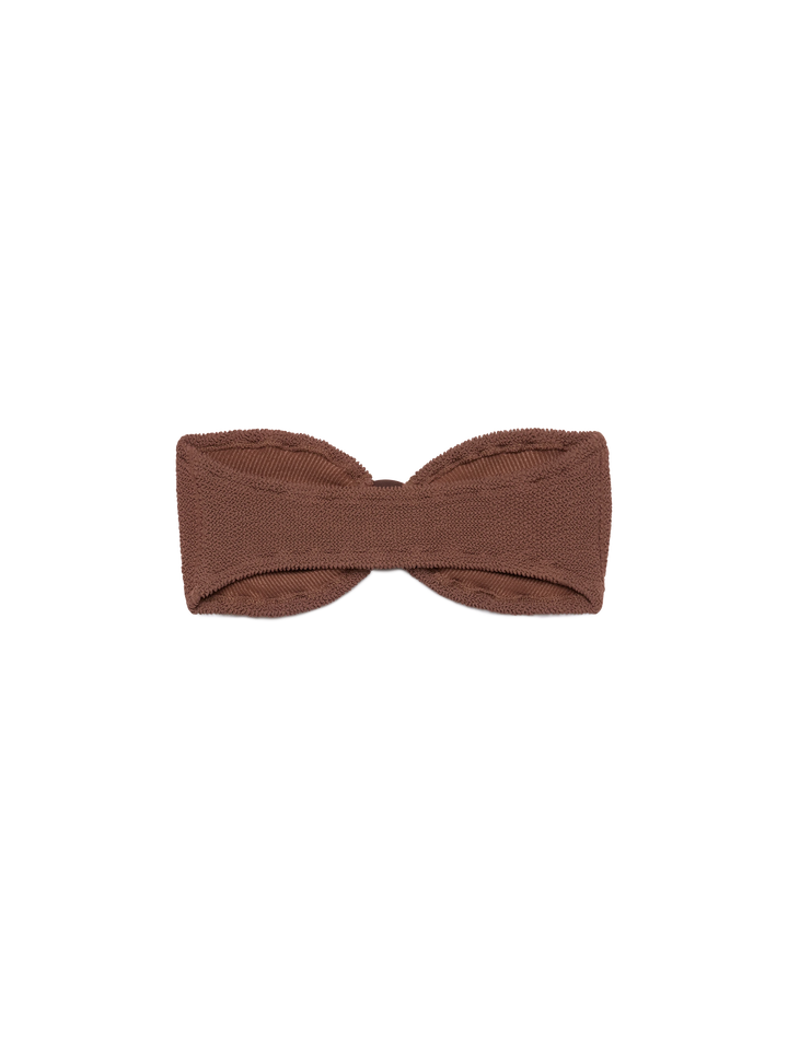 Yulia braunes Crinkle-Bandeau-Top
