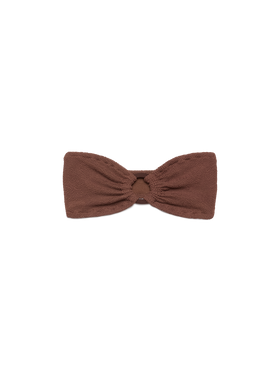 Yulia braunes Crinkle-Bandeau-Top