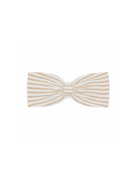Yulia top bikini a fascia in tessuto crinkle con stampa a righe