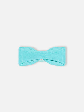 Costume da bagno da donna con top a fascia crinkle verde acqua Yulia