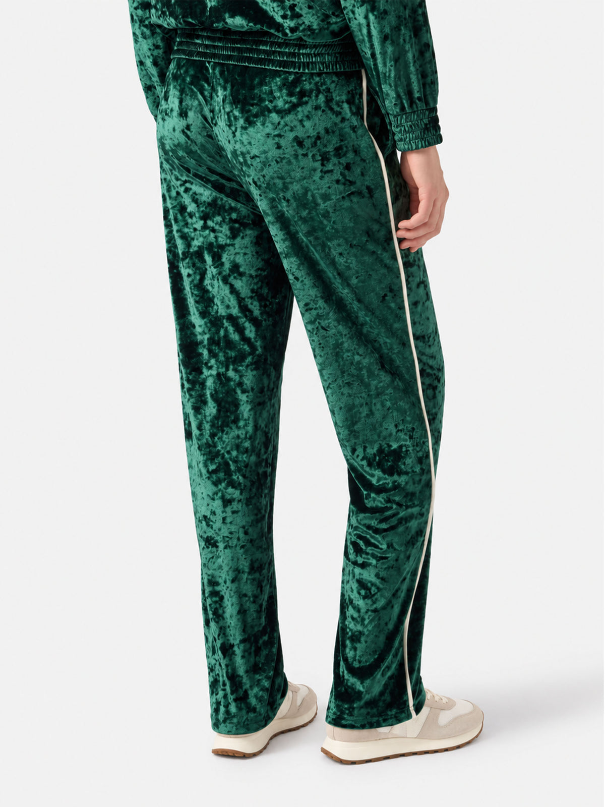 Pantalon Yvonne en chenille verte 