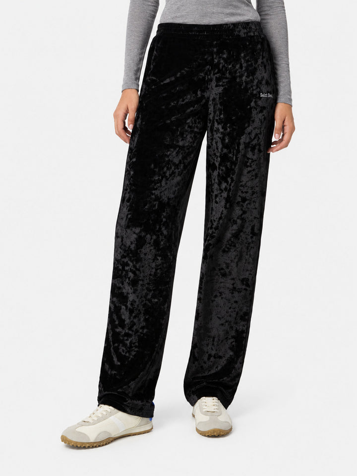 Pantalones jogger Yvonne de chenilla negra 