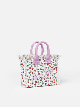 Cherry cotton canvas Mini Vanity bag