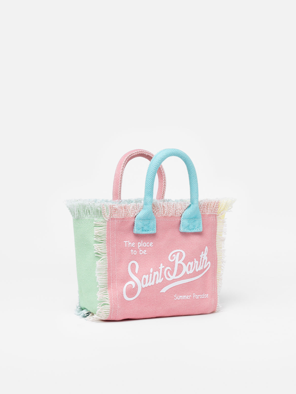 Multicolor cotton canvas Mini Vanity bag