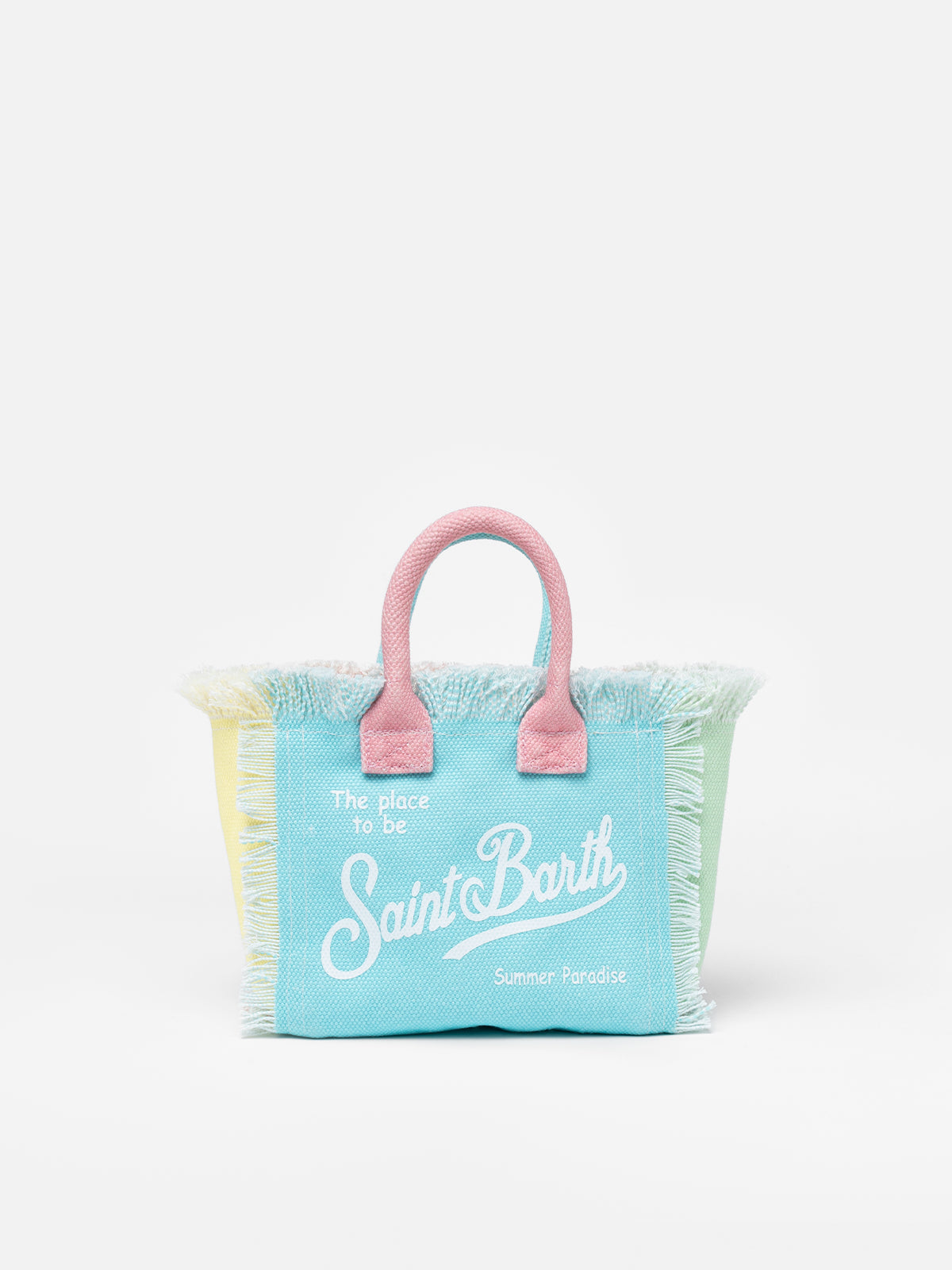 Multicolor cotton canvas Mini Vanity bag