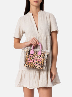 Animalier cotton canvas Mini Vanity bag