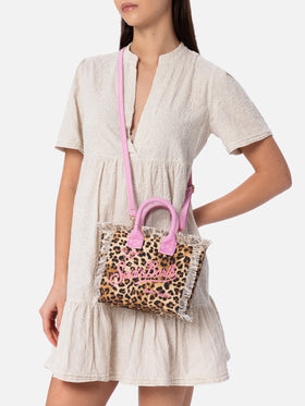 Animalier cotton canvas Mini Vanity bag