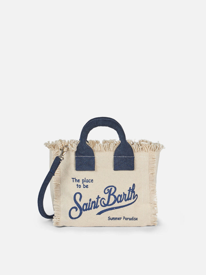 Off-white cotton canvas Mini Vanity bag