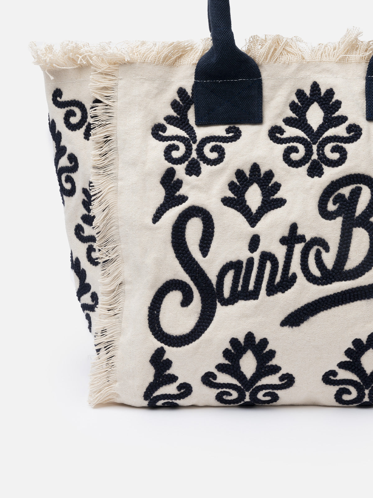 Vanity Rug white and blue cotton tote bag - MC2 Saint Barth