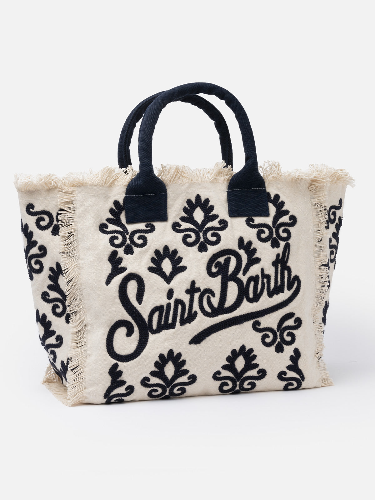 Vanity Rug white and blue cotton tote bag - MC2 Saint Barth