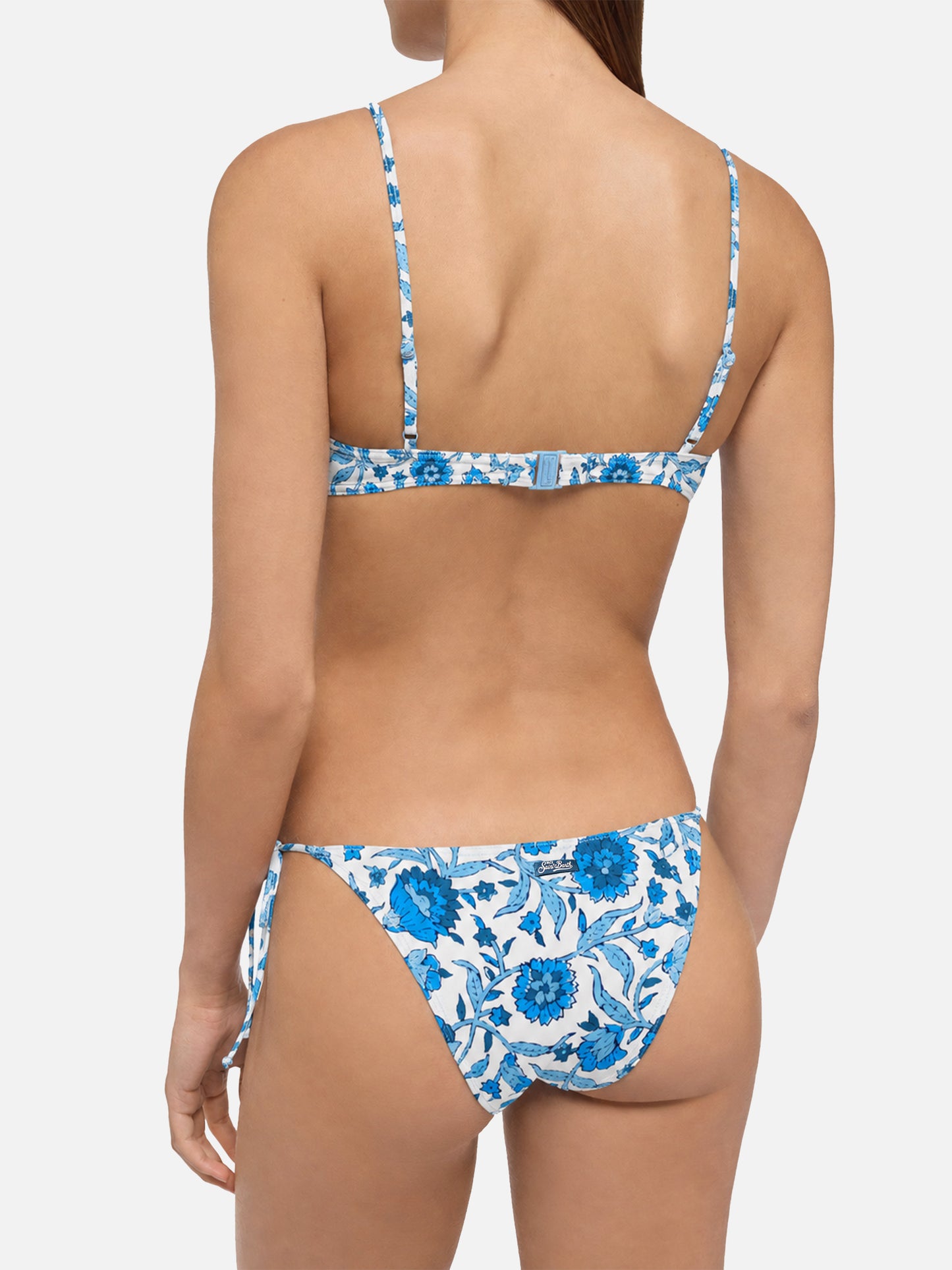 Bikini May Virgo con stampa batik azzurra