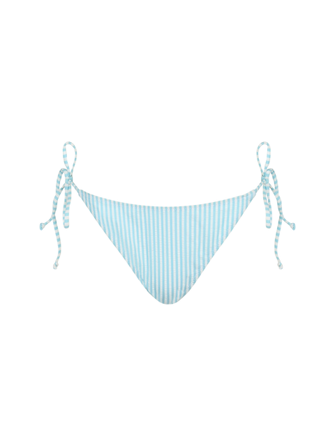 Woman seersucker striped classic swim briefs Virgo - MC2 Saint Barth