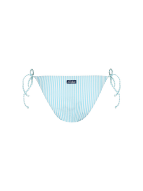 Gestreifte klassische Damen-Badehose aus Seersucker Jungfrau