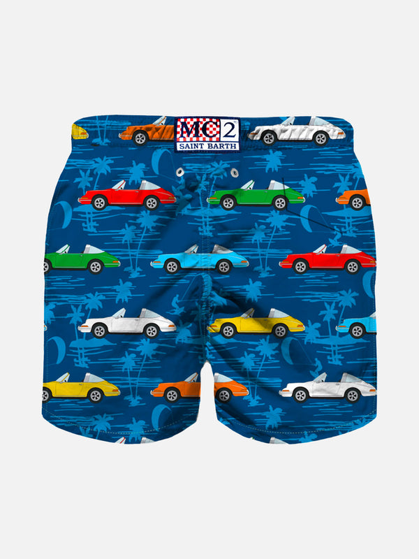 Jungen-Badeshorts mit Vintage-Print