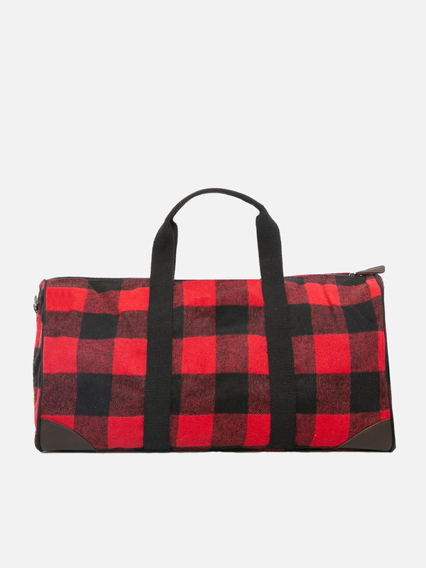 Tartan print travel bag