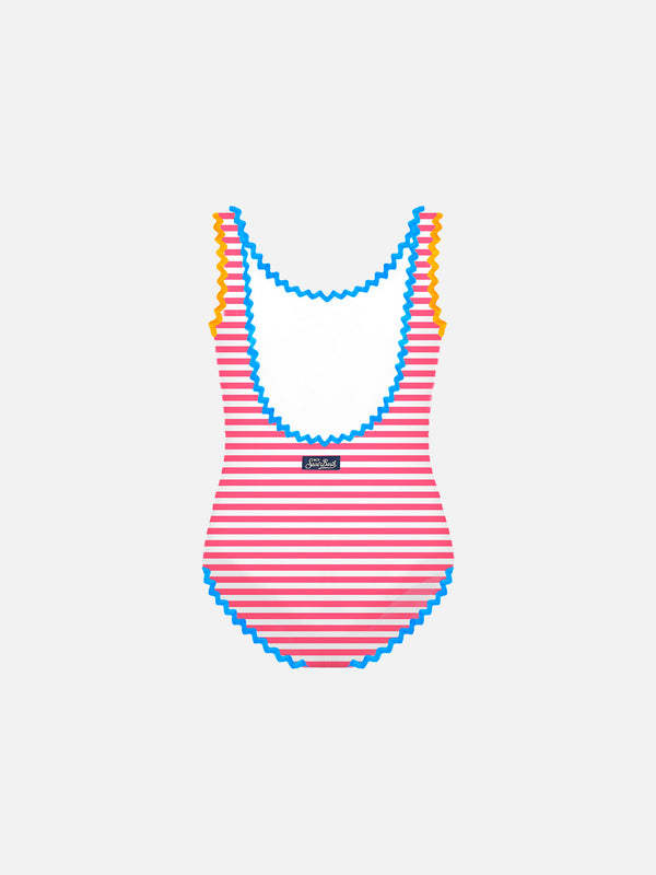 Einteiliger Badeanzug für Mädchen mit Stickerei
