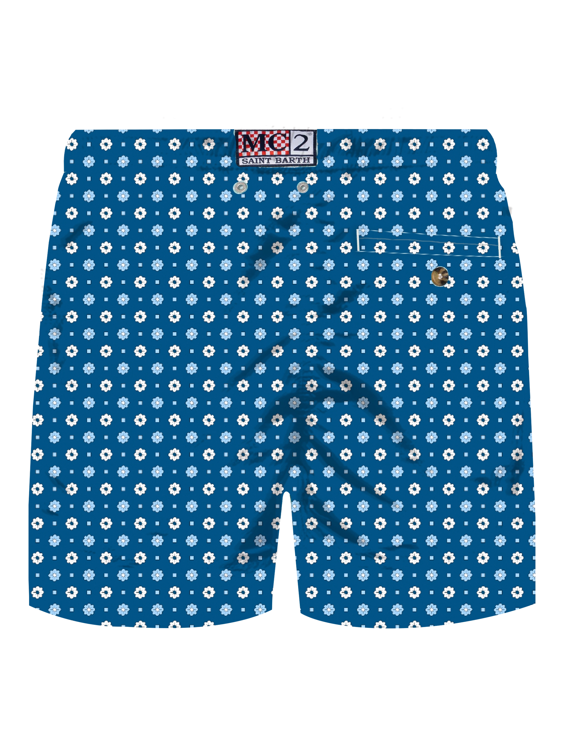 Comfort Light stretch swim shorts with tie print - MC2 Saint Barth