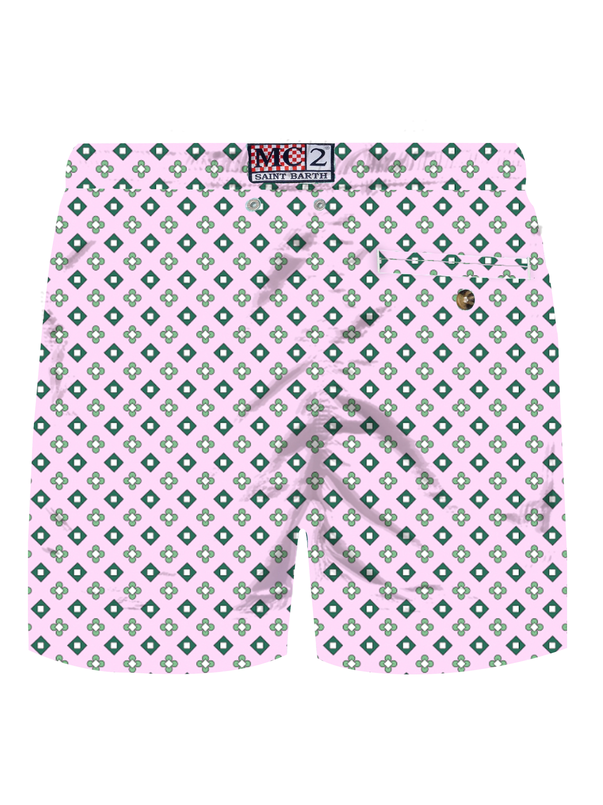 Comfort Light stretch swim shorts with micro tie print - MC2 Saint Barth