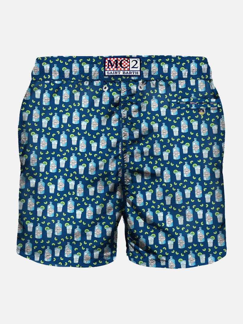 Herren-Badeshorts aus leichtem Stoff mit Gin-Print | GIN MARE SONDEREDITION