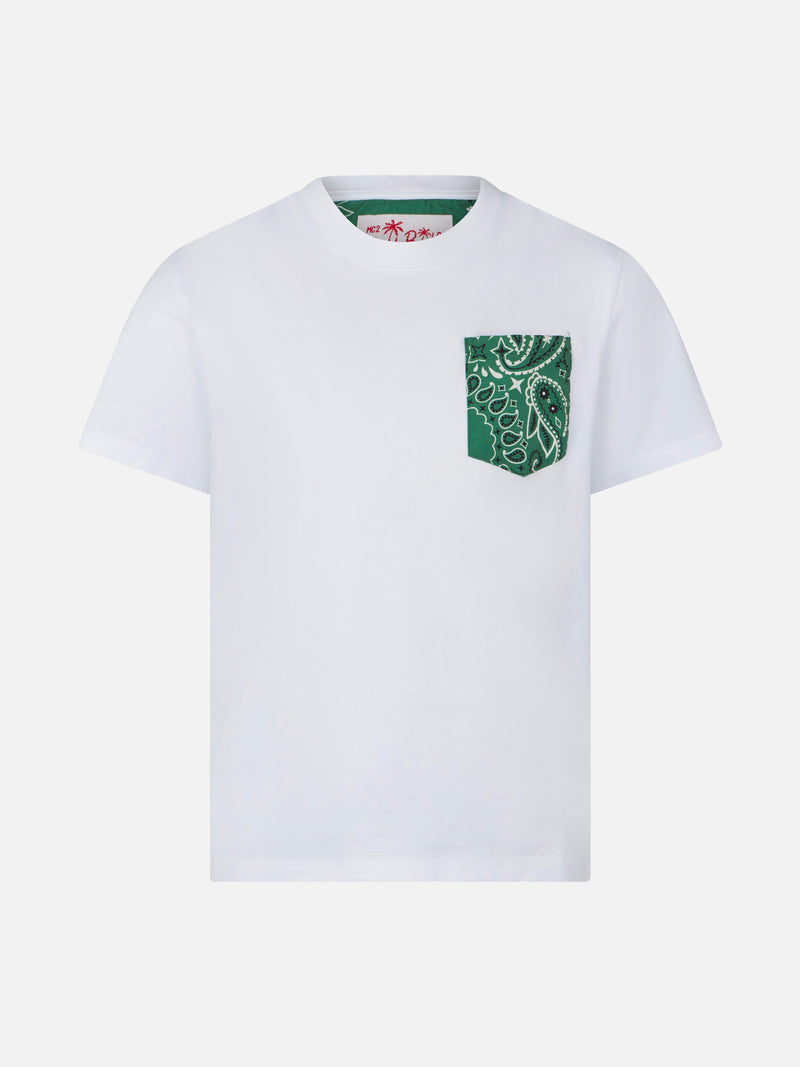 Boy cotton t-shirt with printed pocket