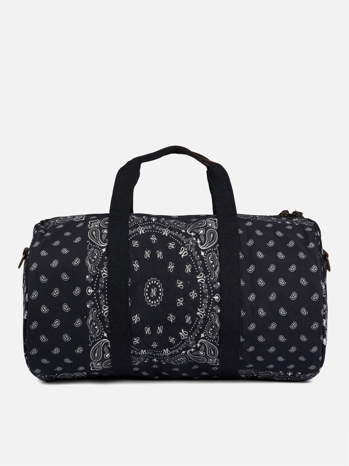 Travel duffel  denim bag Jetleg Round bandana print