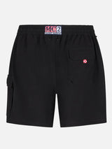 Man comfort and stretch black swim shorts