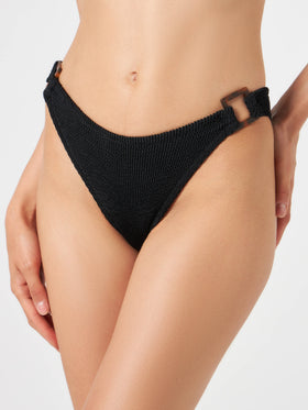 Crinkle black swim briefs - MC2 Saint Barth