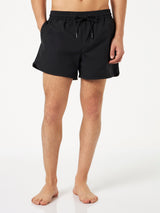 Herren-Badeshorts mit seitlichem Logo und Kontrast