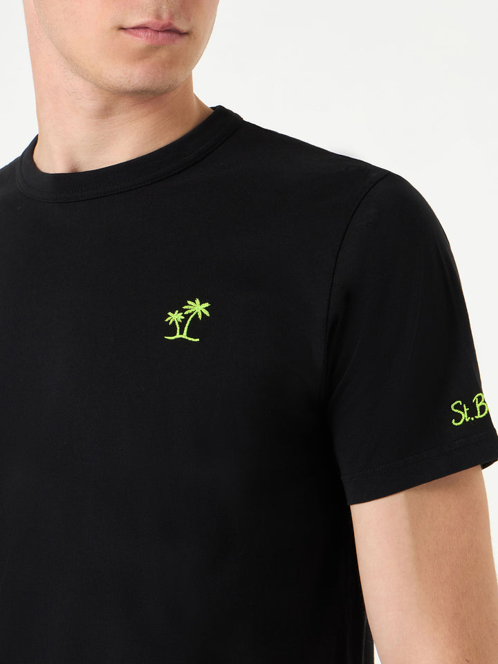 T-shirt da uomo in cotone nero