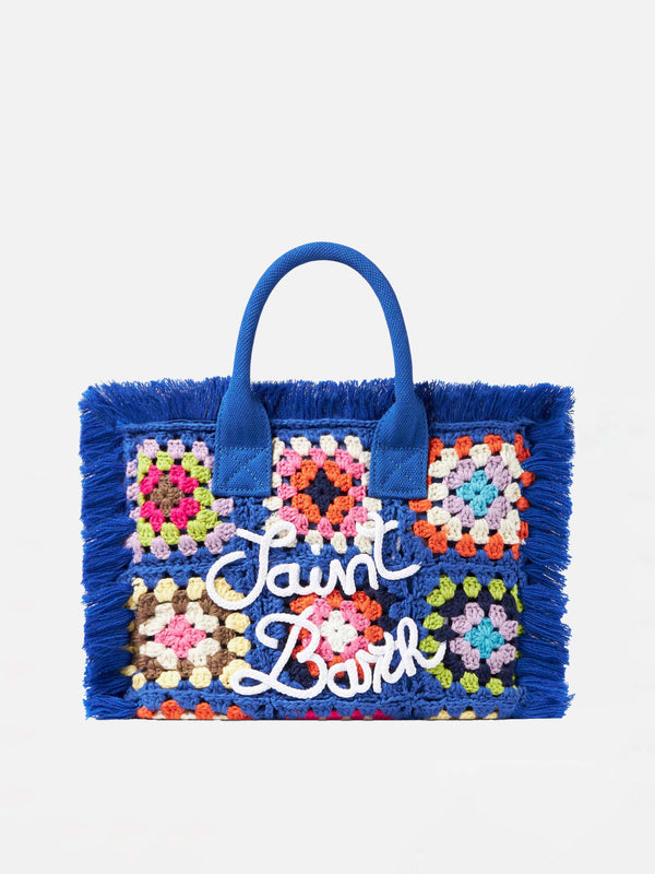 Borsa Colette blu all'uncinetto