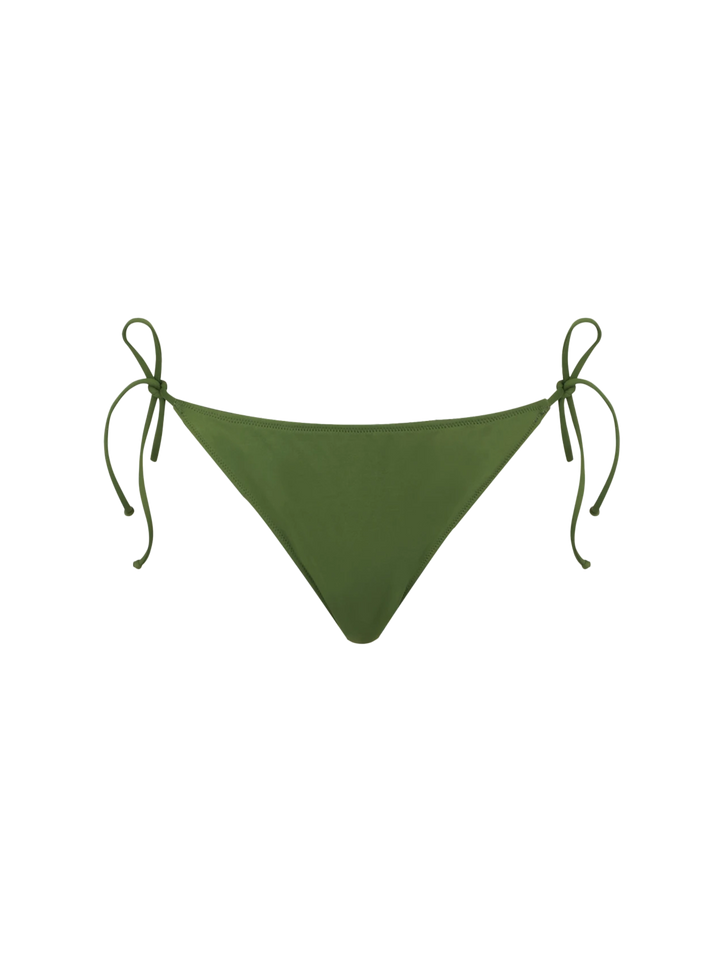 Woman military green triangle bikini