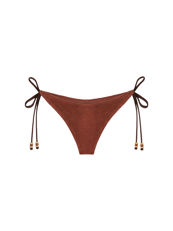 Woman brown terry triangle bikini - MC2 Saint Barth