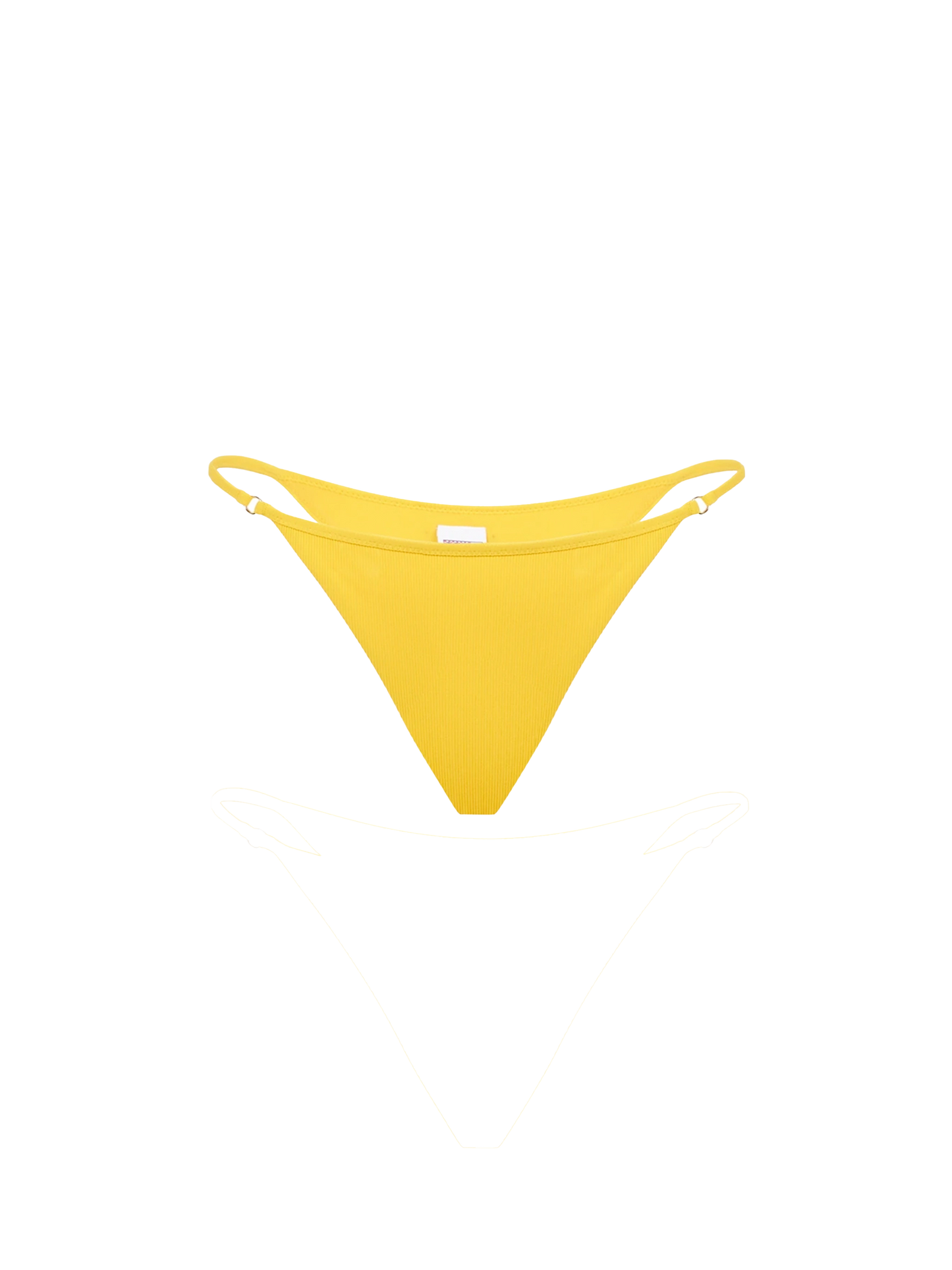 Woman yellow ribbed cheeky swim briefs - MC2 Saint Barth