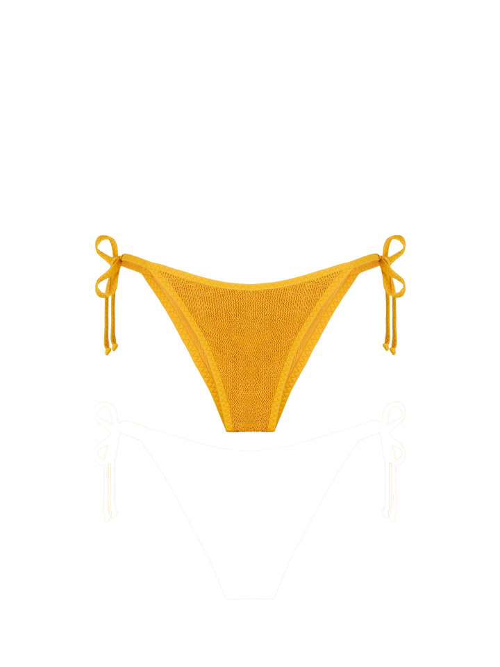 Woman ochre crinkle triangle bikini - MC2 Saint Barth