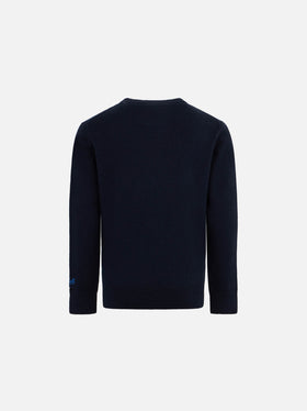 Boy crewneck sweater with car jacquard - MC2 Saint Barth