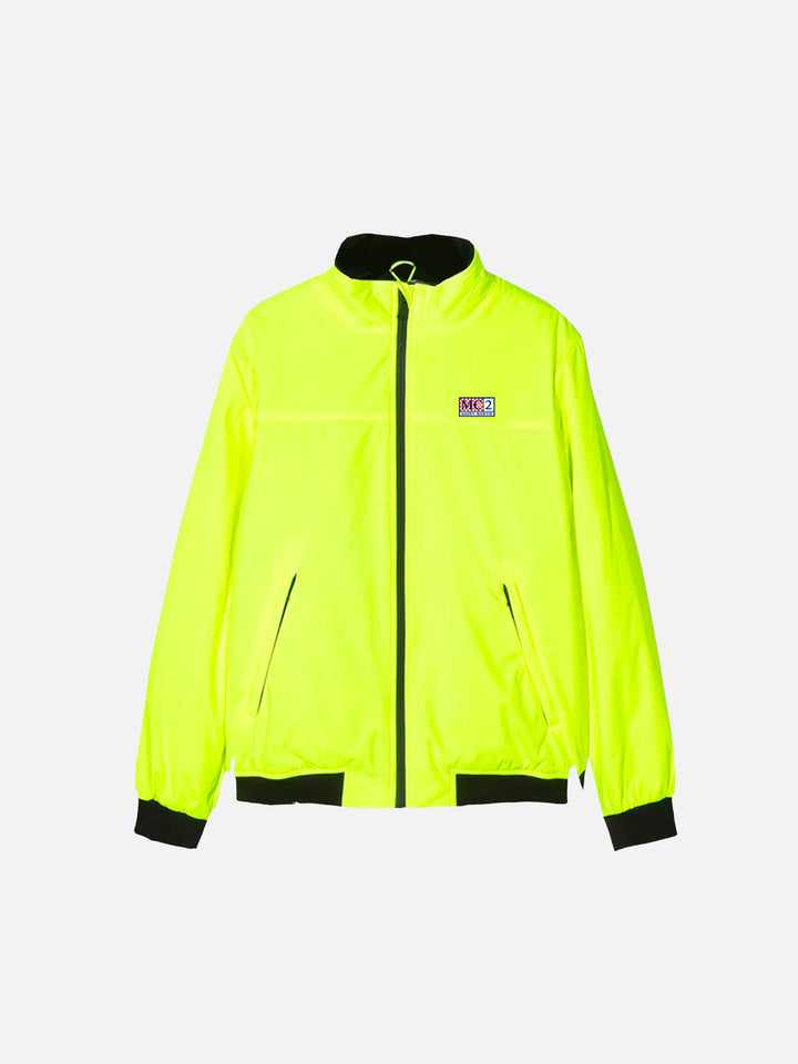 Boy fluo yellow bomber jacket Country Jr with furry lining