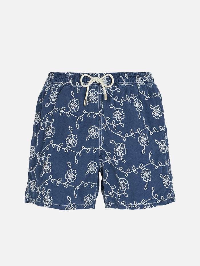 Man swim shorts with embroidered flowers - MC2 Saint Barth